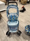 Joovy Toy Caboose Baby Doll Stroller  blue Dot  Plus Matching Car Seat