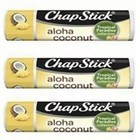 Chapstick Aloha Coconut Limited Edition Lip Balm New Sealed  3 Pack 