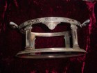Vintage Statler Hotel  Silver Soldered Casserole Dish Holder Reed   Barton