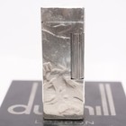 Dunhill Lighter Silver Plate Silk Moire Pattern_ultrasonically Cleaned