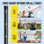 Premium Professional Portable Volleyball Net Set With Heavy Duty Poles Ball Pump
