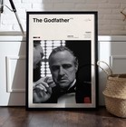 Classic Mafia Crime Trilogy Black White Vintage Movie Art Poster