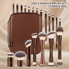 20pcs Pro Makeup Brushes   Storage Bag Dual End Foundation Powder Blush Eyeshado