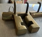 Vintage Brass Key Skeleton Wall Hanging Key Holder Hook Rack 5 Hook Mcm Decor