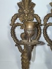Solid Brass Taper Candle Stick 16 5  Wall Sconces India Set Of 2 Vintage Ornate 