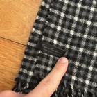 Enzo Mantovani 100  Cashmere Plaid Grey Super Soft Scarf 11x56   