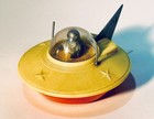 Vintage Plastic Flying Saucer - Friction Motor By Fe Toys