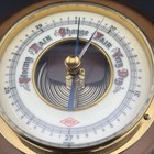 Vintage Atco Germany Mahogany Cased Beveled Glass Barometer 