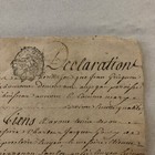 Antique Hand Written French Document Dated 1763 Beautiful Early Letter