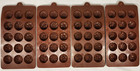 Baking Silicone Chocolate Moulds 4 Included