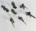 Britains Wwii Vintage 1960s Toy Soldiers Firing Position Lot Of 7 Lead 54mm