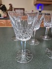 Vintage Set Of 5 Waterford Crystal Lismore 5-7 8  Claret Wine Glasses Ireland