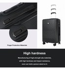 Travelhouse 4-piece Black Spinner Hardcase Luggage Set 16 20 24 28 Pc abs
