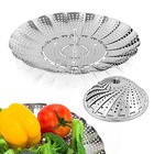 Vegetable Steamer Basket  Premium Stainless Steel Veggie Small  5 5  To 9 2  