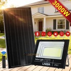3000w Solar Flood Light Outdoor 1000000lm Led Motion Sensor Security Lamp remote