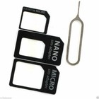 1 Nano Sim Card Adapter Converter To Micro Standard Set For Any Phone With Sim