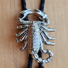 Scorpion Silver Shine 3-d Rodeo Animal Rodeo Cowboy Bolotie Western Bolo Tie