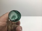 Small Antique Aqua Cylinder Burst Top Medicine Bottle 