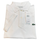 Lacoste Polo For Men Cotton Short Sleeve Classic Fit Color White Free Shipping