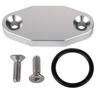 Ls Oil Cooler Bypass Block-off Plate For Gen Iii Iv Series Engines Ls1 Silver