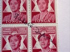Rare In This Form Tonga Queen Salote Tupou Iiiautographed Her Own Block Ofstamps