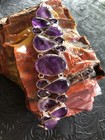 Natural Purple Amethyst Many Stone Bracelet Fits Wrist 6-6 5  Artisan Southwest