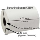 4  X 100  Thermal Paper 36 Rolls Zebra Rw420 ql420 - 3 4  Core - Free Shipping