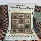 Debbie Mumm Tapestry Woven Throw Blanket 50 x60 christmas Teapots Xmas Brand New