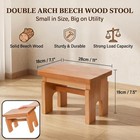 Wood Step Stool  7 5 Inch Small Non-slip One Step Stool  Portable Bedside Stool