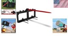 Heavy Duty 49  Hay Spear With Quick Attach   2 Stabilizers - For Tractor Use