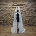 Full Lace Wedding Cape With Hooded Wedding Bridal Long Cloak Church Cape Jacket
