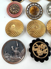 Antique Vintage Buttons Metal Brass Lot Of 18