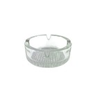 Vintage Clear Glass Ashtray  4-notch Round Pressed Glass Tobacciana Decor