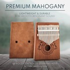Kalimba 17 Keys Thumb Piano  Light Brown  Mahogany Wood Hand Piano