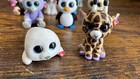 Ty Mini Beanie Boos 14 Figure Lot   Giraffe Seal Monkey Unicorn Fox Dog Etc
