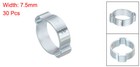 30 Pack 17-20mm Double Ear Hose Clamp Galvanized Steel Crimp Rings