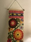 Bohemian  Handmade Vintage 1970 s  Burlap   Yarn Wall Art  Hanging Tapestry 6   