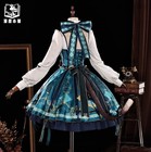 Genshin Impact Lynette Dress Headwear Hat Tail Socks Cosplay Costume Outfit