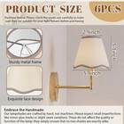 Set Of 6 Beige Fabric With Brown Petal Edge Clip-on Lamp Shades 6  X 3  X 5 