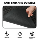 1pc Polypropylene Small Grid Composite Rubber Mat  Gray  45x75x0 7cm  Kitchen  
