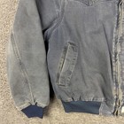 Vintage Carhartt Jacket Mens Xl Blue Canvas Bomber Quilted Lined Usa Jq2083