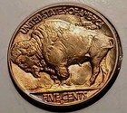Pq Rainbow Toned 1937-d Buffalo Gem Bu 5c  One-of-a-kind   