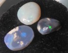 Australian Opal Rough 3pcs Lapidary Rubs Lightning Ridge Black  small  2 20tcw