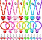 Princess Jewelry Set For Girls With Colorful Necklace Bracelets Rings Earring   