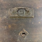 Antique Large Primitive Wooden Wood Carpentry Tool Box Chest