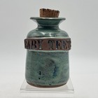 Baby Teeth Jar Cork Lid Handmade Pottery Ceramic Keepsake Tooth Fairy Jar Green