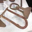 Lot 12 Pcs Antique Forged   Cast Iron Hardware Vintage Rusty Farm Relics