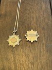 Vintage 1990s Girl Scout Silver Award Pendant And Pin Set Lot Of 2 Items