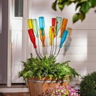 Set Of 10 Decorative Glass Bottles For Bottle Tree Rainbow Wine Bottle Garden