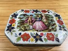 Vintage Daher Decorative Tin Hinged Lid Flowers And Butterflies Made In England